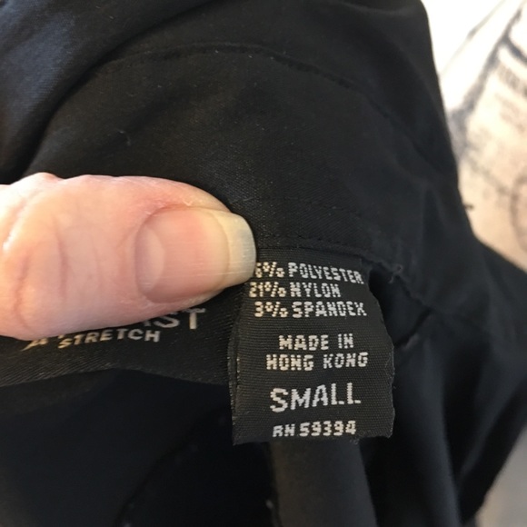 At Last Black Stretch Blouse with 3/4 sleeves - Picture 3 of 4